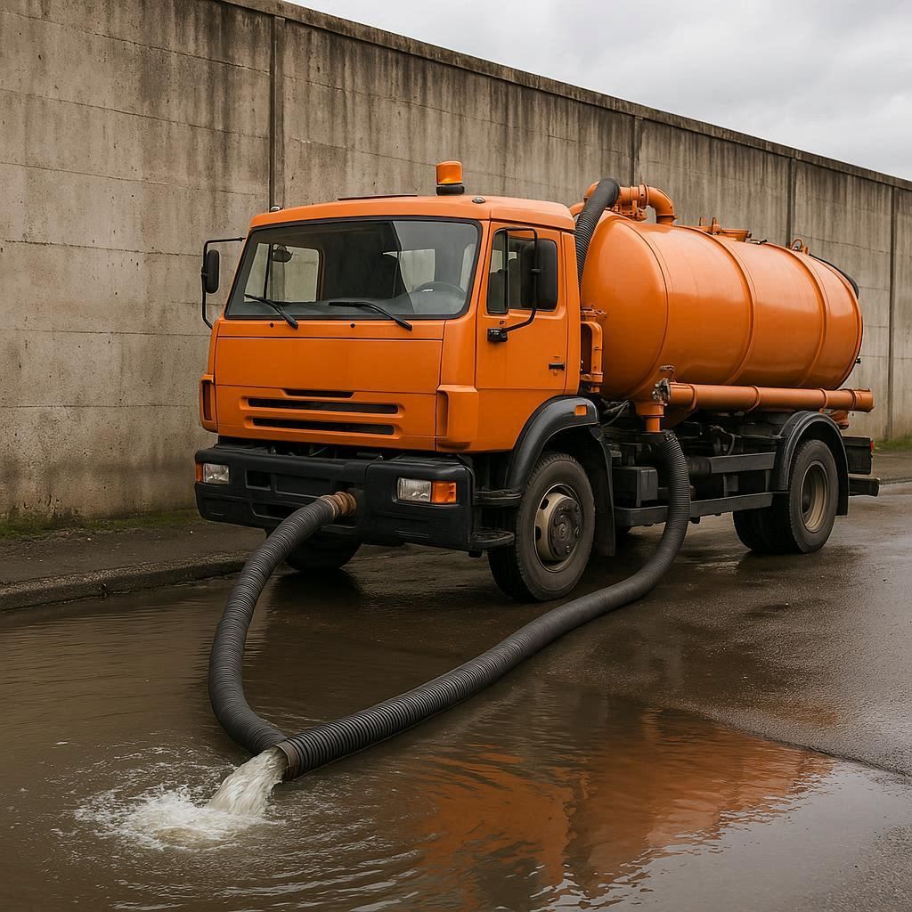 Откачка воды в Дрезне